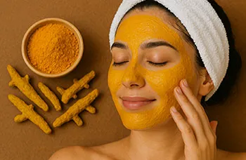 Turmeric finger use in Cosmetic